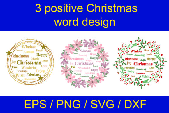 3 Positive Christmas Word Design Review
