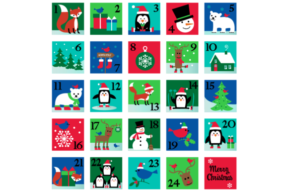 Christmas Advent Calendar Graphic Month Review