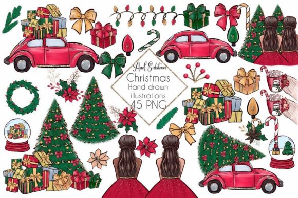Christmas Clip Arts: A Festive Illustration for Branding and Marketing