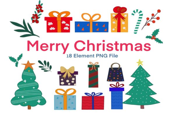 Christmas Element Clipart Png for Crafting and Handmade Business
