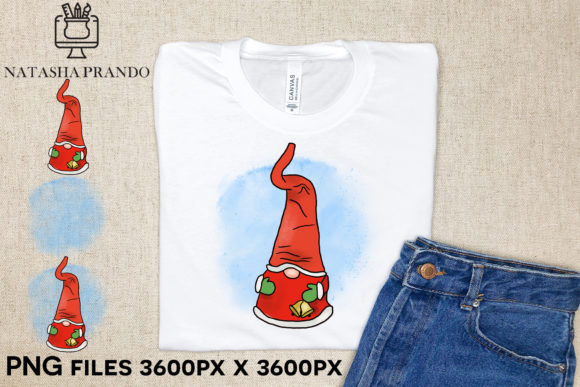 Christmas Gnome with Bells Sublimation Illustrations
