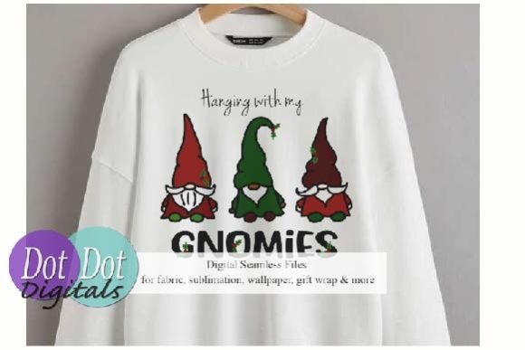 Christmas Hanging W My Gnomies Digital Illustrations