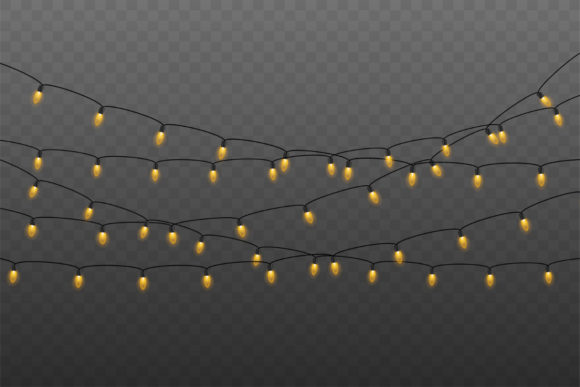 Christmas Lights Illustration for Digital Selling