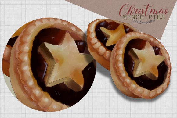 CHRISTMAS MINCE PIES Watercolor Illustration Review