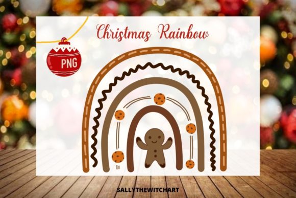 Christmas Rainbow PNG Clipart Sticker for Illustrations