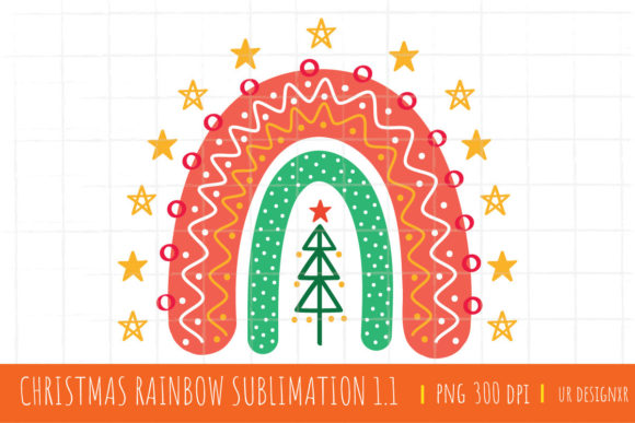 Christmas Rainbow Sublimation 1.1 Illustrations