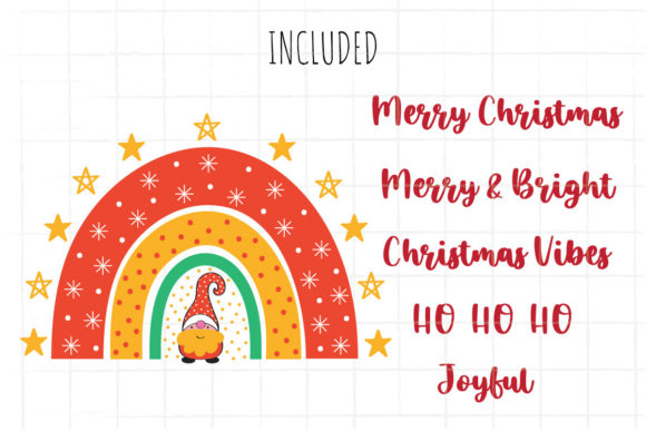 Christmas Rainbow Sublimation 1.6 Illustrations