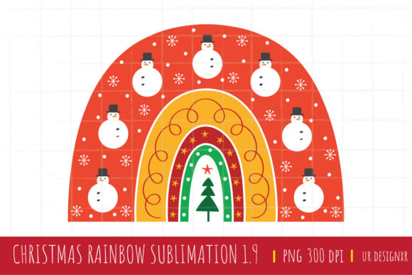 Christmas Rainbow Sublimation 1.9 Illustrations for Local Branding