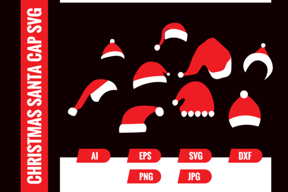 Christmas Santa Cap Illustrations for Branding and Marketing