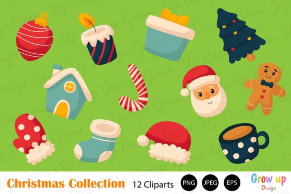 Cute Christmas Flat Icon Clipart Set Review