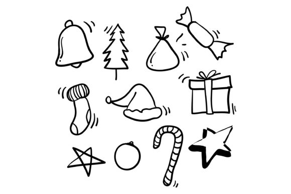 Doodle Christmas Element Illustration for Branding and Marketing