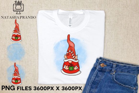 Gnome Christmas Gift Sublimation Design for Illustrations