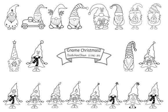 Gnome Christmas Set 2 Illustrations