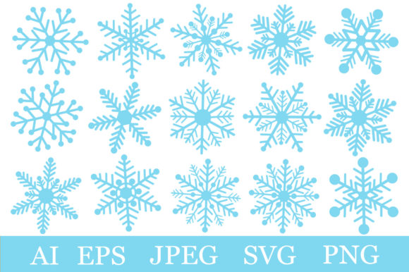 Snowflakes SVG. Christmas Snowflakes Illustrations